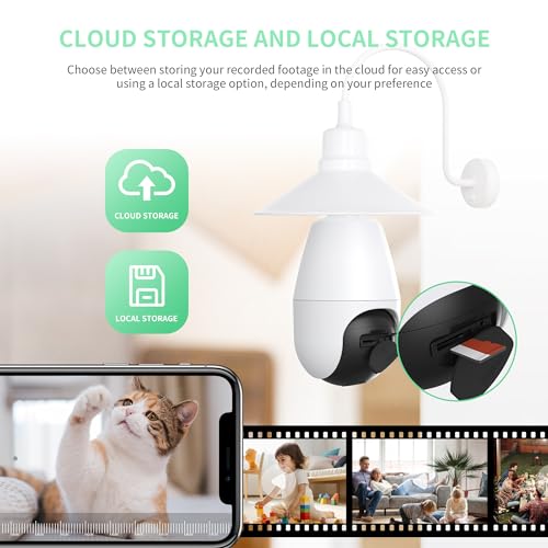 5G Light Bulb Security Camera with Auto Tracking R337467