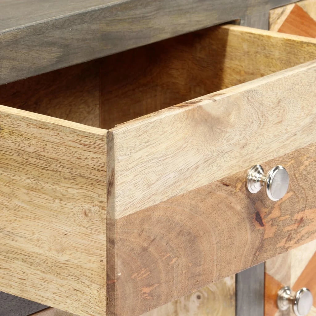 Mango Wood Side Cabinet with Door and 3 Storage Drawers D2508