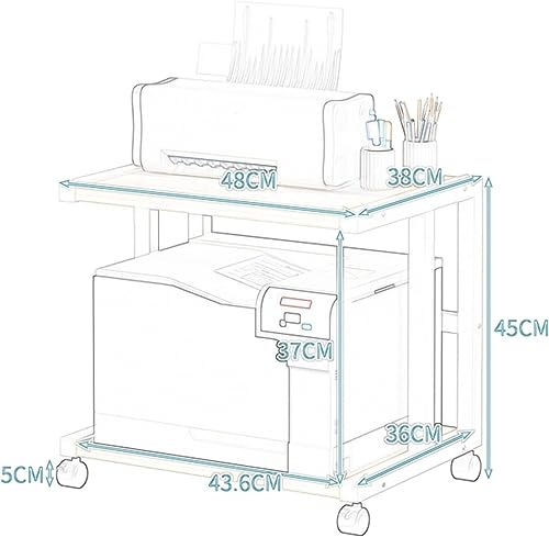 2 Tier Printer Stand with Wheels E846