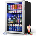 141-180 Can Freestanding Mini Beverage Refrigerator with Glass Door J2684