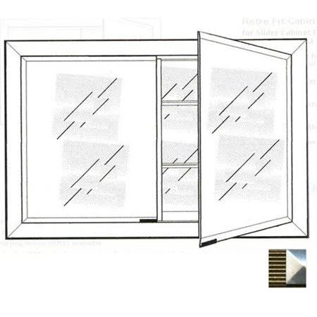 Recessed Double Door Cabinet Meridian Gold Silver A162