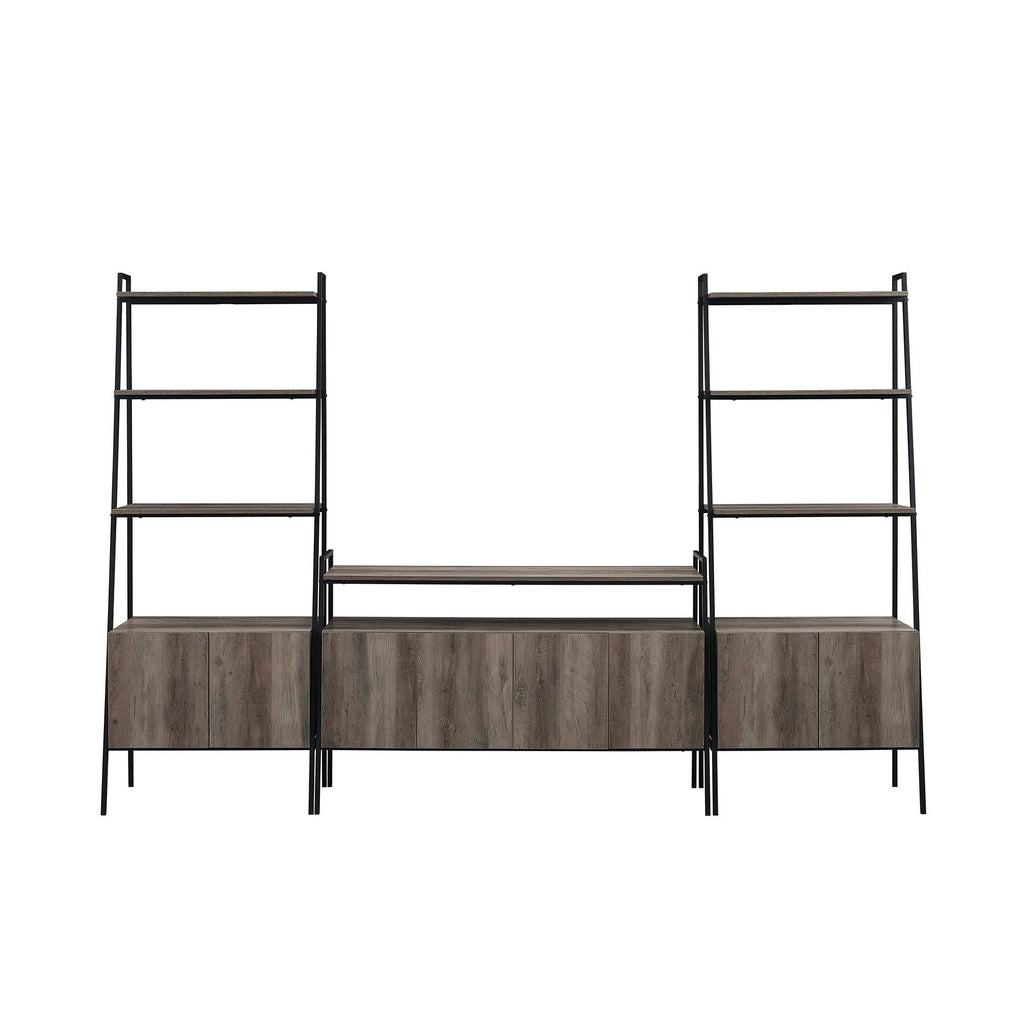 3-Piece Ladder Storage Entertainment Wall - Mocha N32888