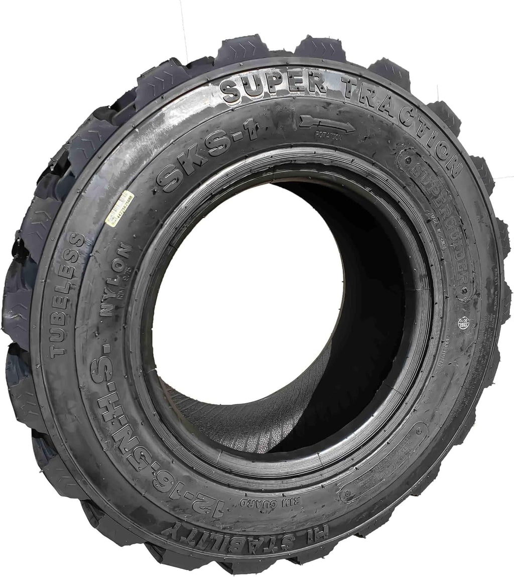 12-16.5 12 Ply Skid Steer Tire with Rim Guard O60638
