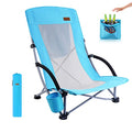 Set of 2 Orange Beach Chair with Cooler and Carry Bag P4796