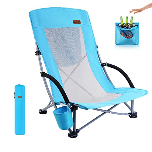 Set of 2 Orange Beach Chair with Cooler and Carry Bag P4796