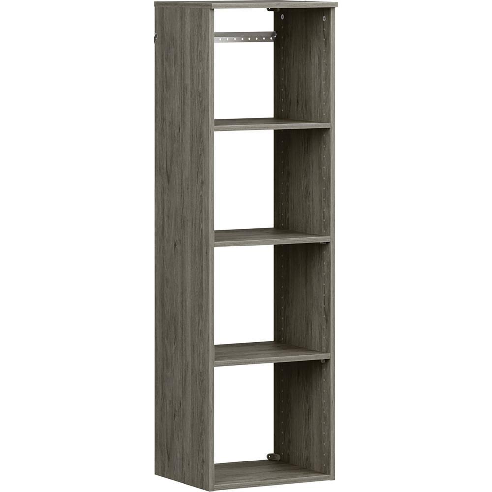17 in. W Coastal Teak Hanging Wood Closet Tower S94874