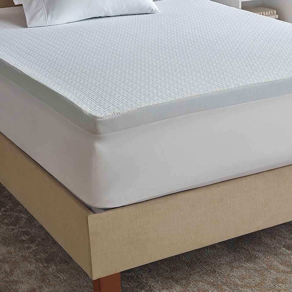 2.5-inch Serene Foam Mattress Topper, King, White D399288