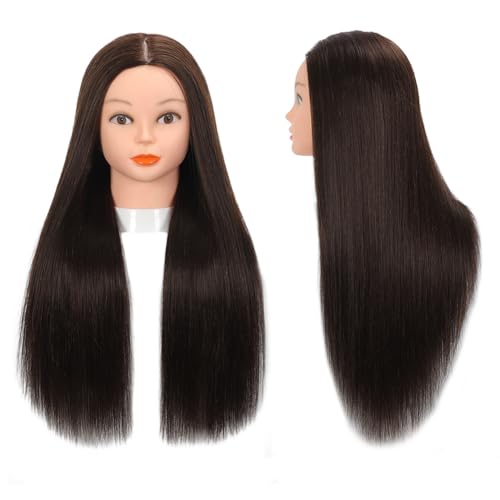 Mannequin Head with 80% Human Hair Straight 26"-28" Y1204