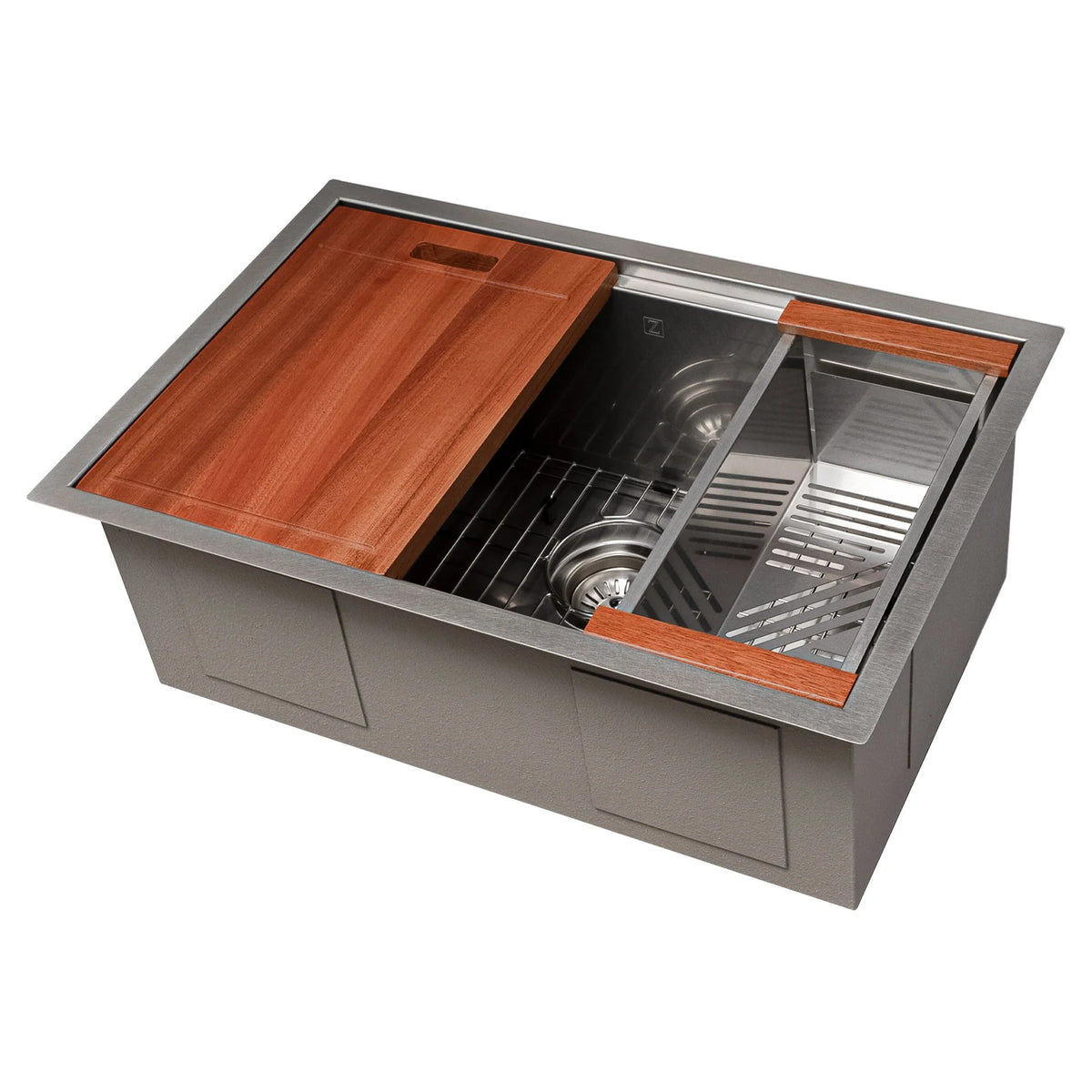 27 in. Undermount Single Bowl Stainless Steel Kitchen Sink with Bottom Grid K9566