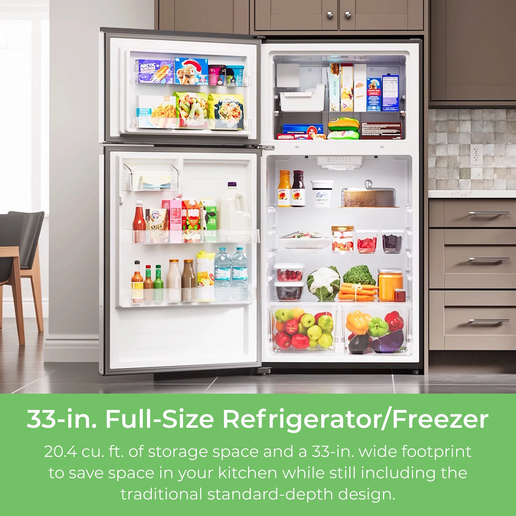 33-inch 20.4 Cu. ft. Black Refrigerator/Freezer V41284