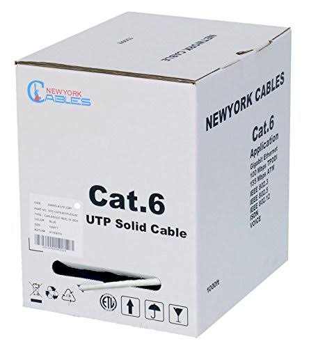 White Cat6a Plenum Pure Copper 1000ft UTP 23 AWG Cable P7401