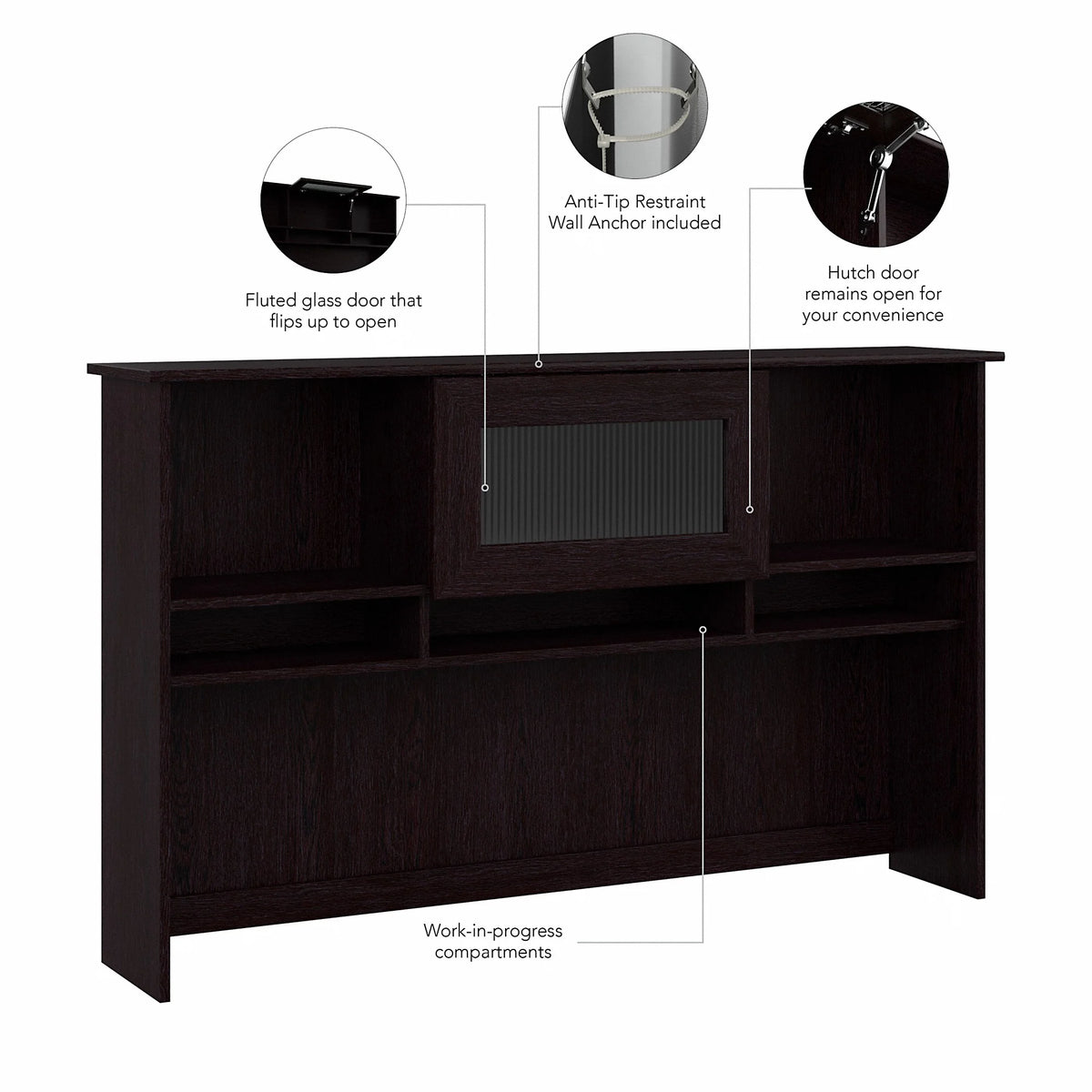 Espresso Oak Hutch Q961676
