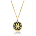 18k Yellow Gold Diamond Black Agate Necklace K39767