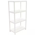 4-Tier Grey Plastic Storage Shelving Unit V814333