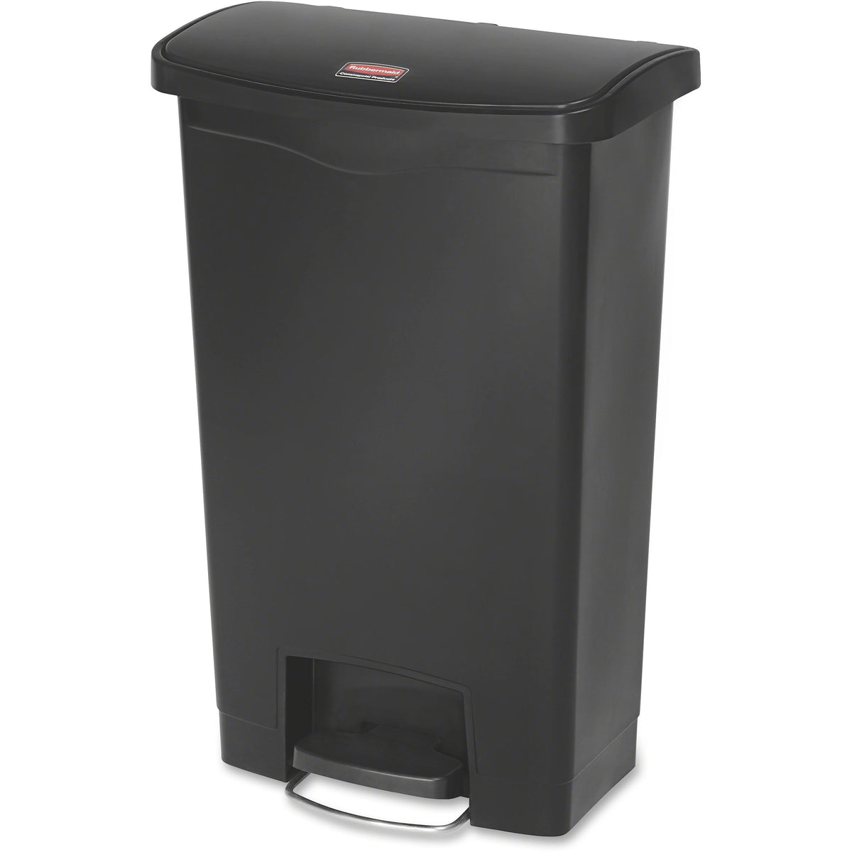 Black 13.2 Gal Plastic Step-On Trash Can J9890