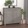 Wooden Sideboard with 2 Doors Pine Wood Storage Cabinet Q94678