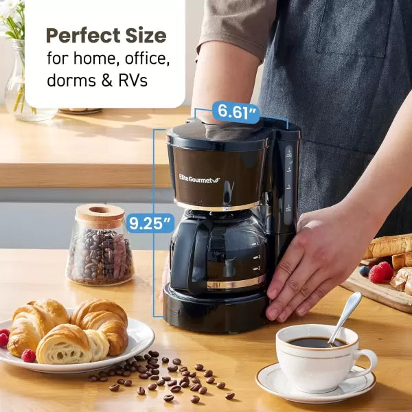5-Cup Automatic Brew & Drip Coffee Maker with Reusable Filter (Black) S464767