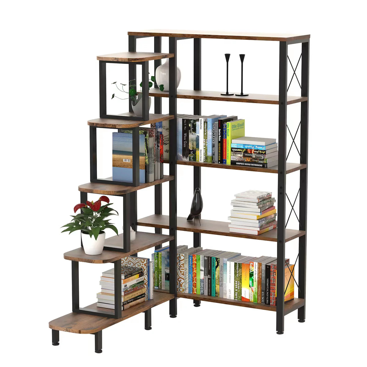Large Reversible 5 Tier Corner Bookshelf D21489