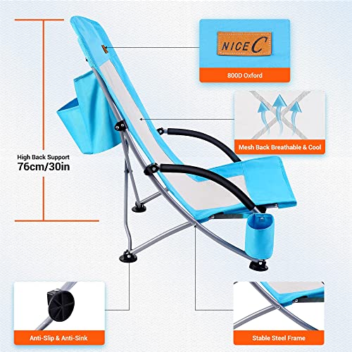 Set of 2 Orange Beach Chair with Cooler and Carry Bag P4796