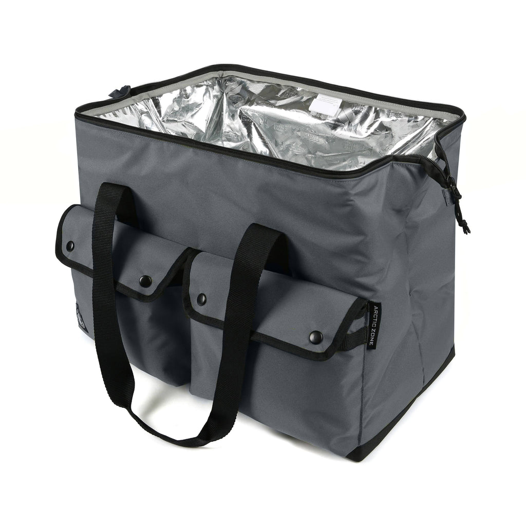 50 Can Insulated Picnic Satchel Gray M616141