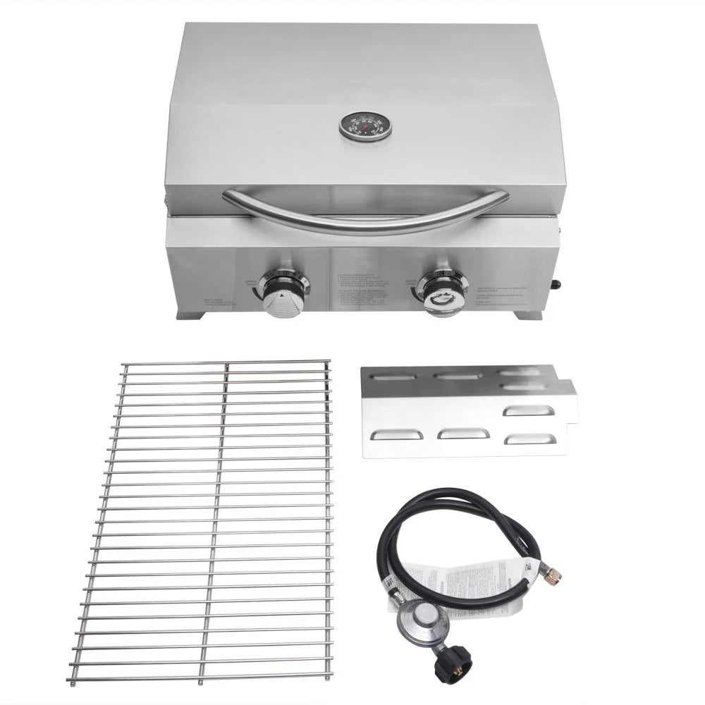 Stainless Steel Propane Grill with Foldable Leg Q652