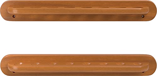 Solid Oak Wall Mounted Pool Cue Rack, Holds 8 Cues L966