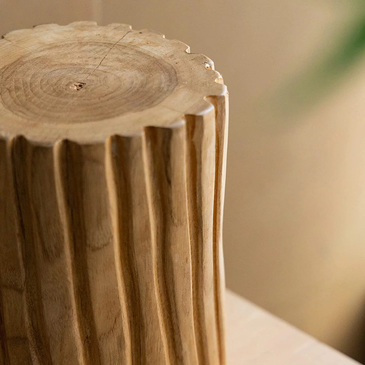 Teak Stump Displays Set of 2 Brown A423