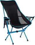 Lightweight High Back Camping Chair with Arm Rest Cup Holder and Carrying Storage Bag Q829