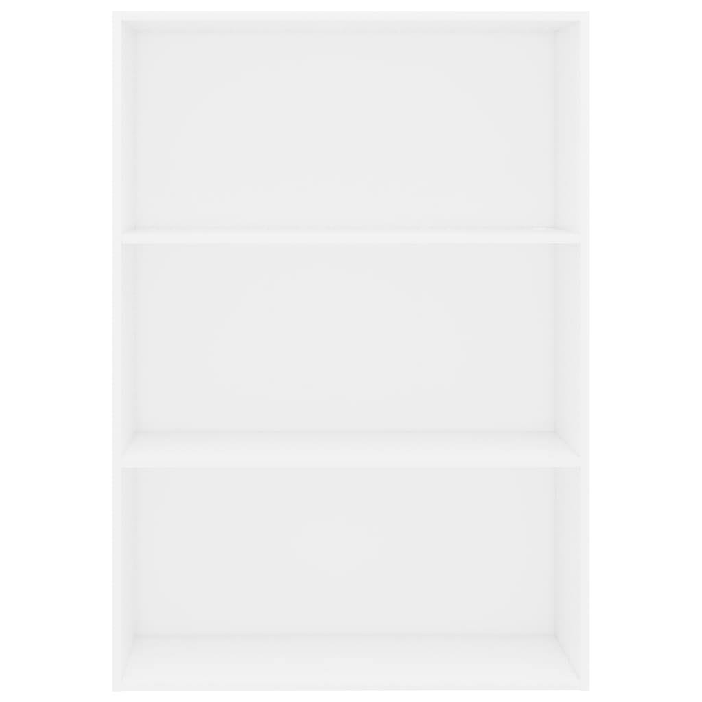 3-Tier Book Cabinet White Chipboard I224