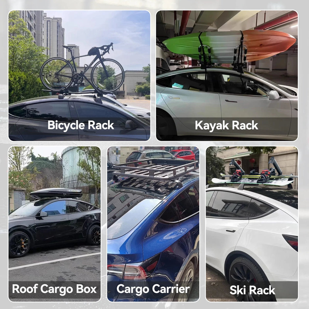 Aluminum Roof Rack Cross Bars for Tesla Model Y 2020-2024 Y44316