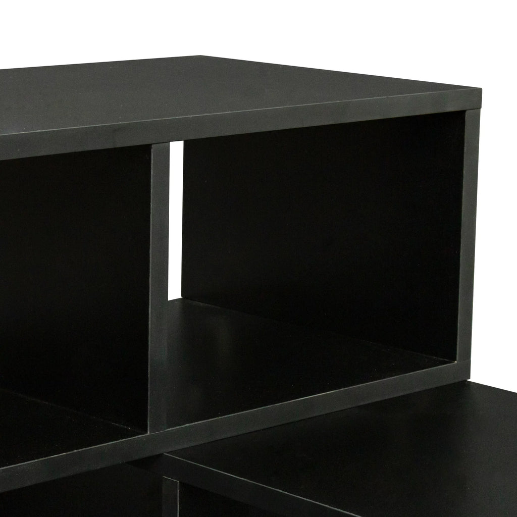 Black L-Shaped TV Stand P859497