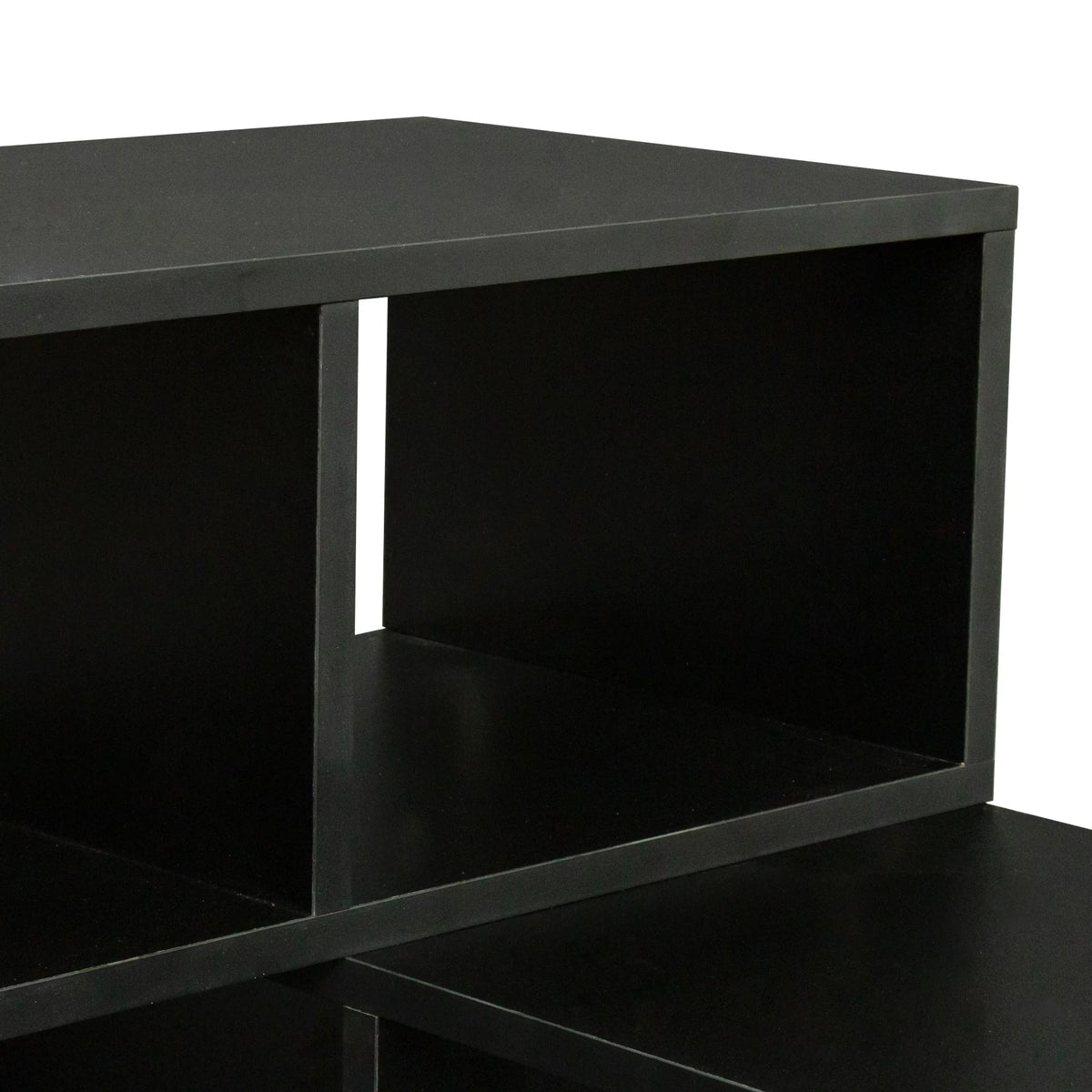 Black L-Shaped TV Stand P859497