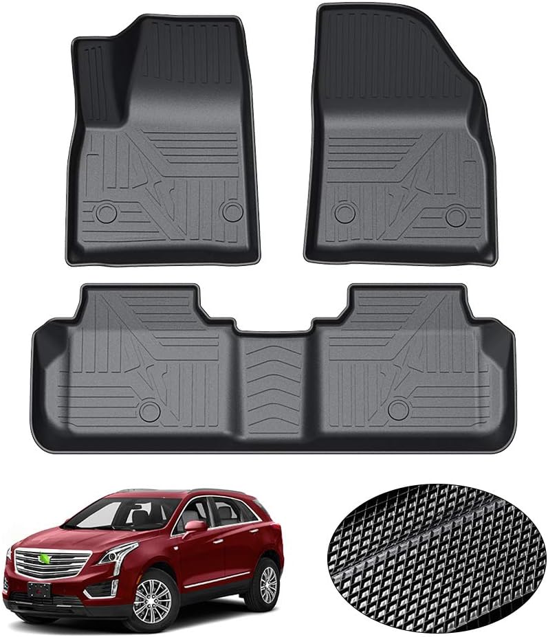 All Weather Floor Mats 1st & 2nd Row Black Non-Slip Q60048
