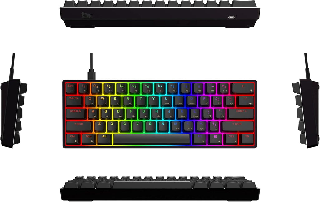 61 Keys Hot Swappable RGB Mechanical Gaming Keyboard C15363