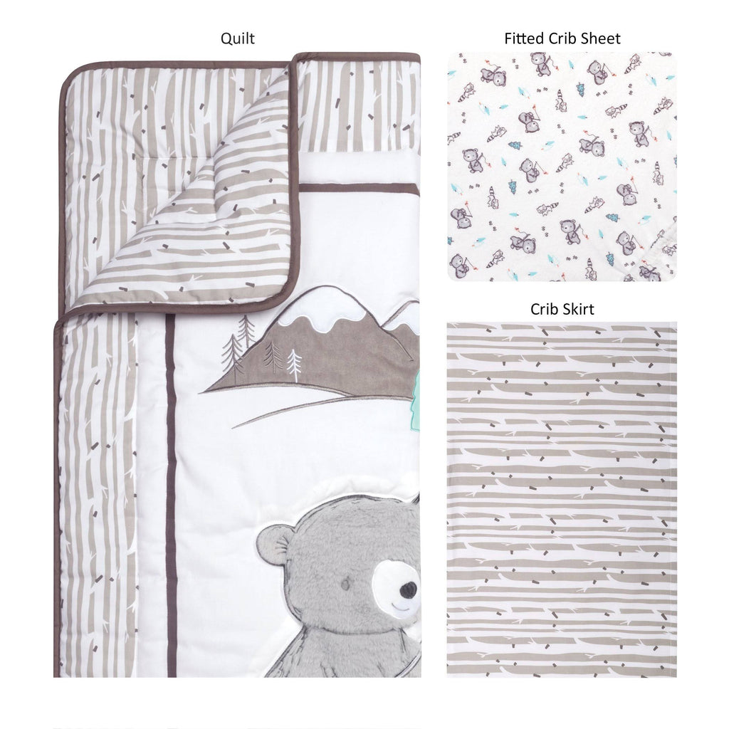 3 Piece Crib Bedding Set T154