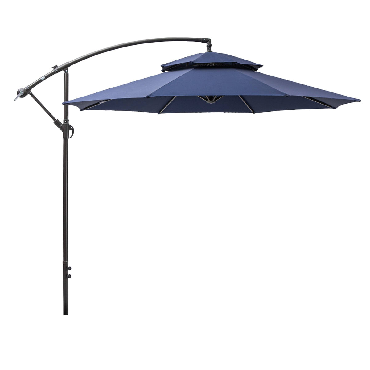 10-Foot Double Top Patio Cantilever Umbrella - Tan W5811
