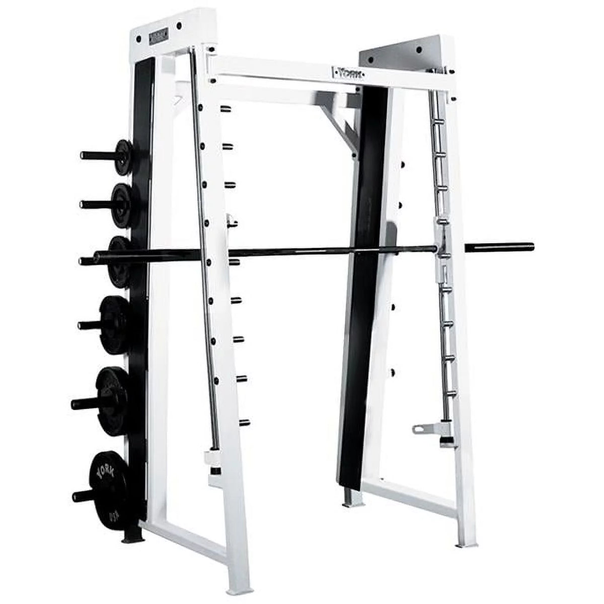 White Counter Balanced Smith Machine F64704