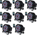 36 RGB LED Stage Lights with Remote Control (8 Pack) C282