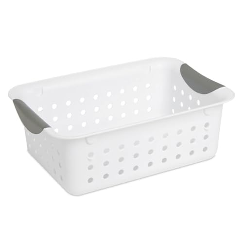 6-Pack White Plastic Storage Basket A964