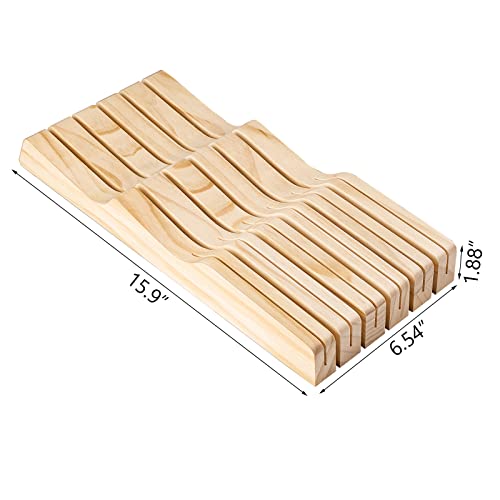 Solid Wood Bamboo Universal Knife Block Without Knives C4658