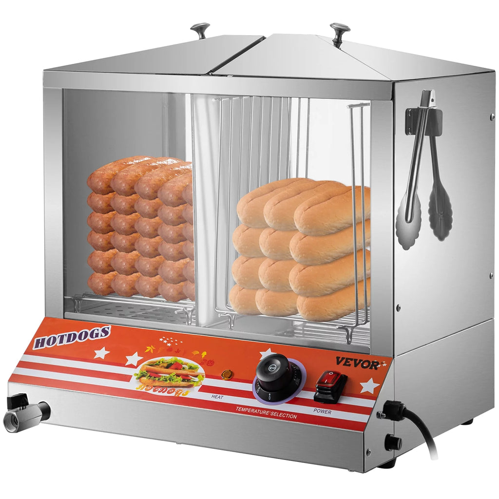 Stainless Steel Electric Hot Dog Warmer with Bun Warmer R257