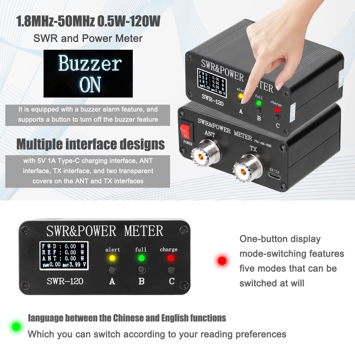 Short Waves Meter Power Watt Meter SWR Meter X840