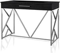 Chrome and Black Metal Counter Height Table G52641