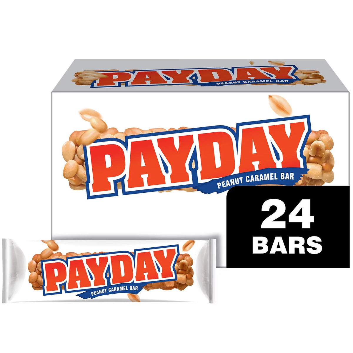 Peanut Caramel Candy Bars 1.85 oz 24 Count N3474