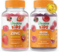 Zinc Iron Vitamin C Kids Gummies Bundle Gluten Free Chewable Gummy O81112