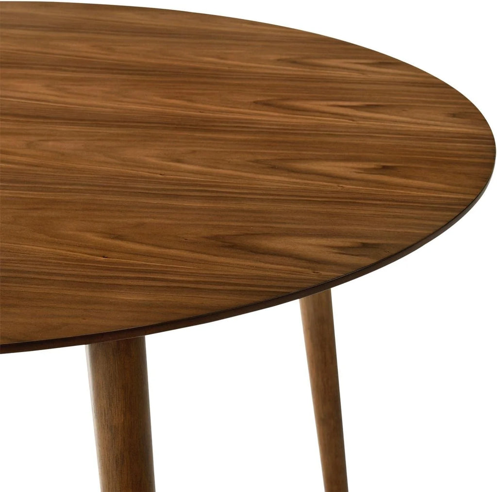 42" Round Walnut Wood Dining Table N775726
