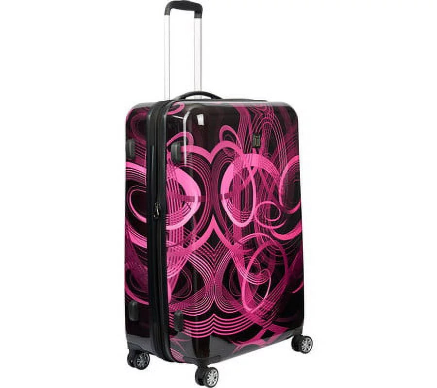 20 Inch Expandable Spinner Rolling Luggage Suitcase, ABS Hard Case, Pink P9980