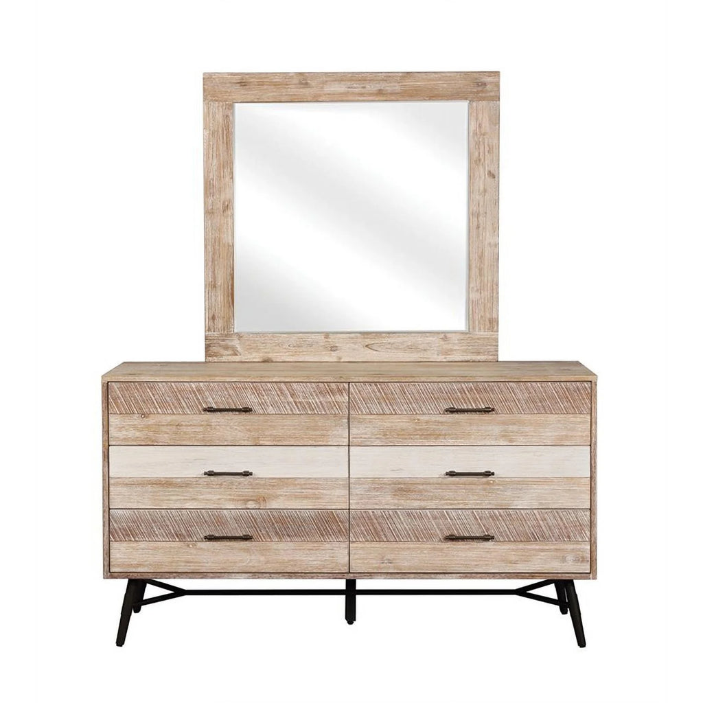4-piece Brown Wood Eastern King Bedroom Set Q7777