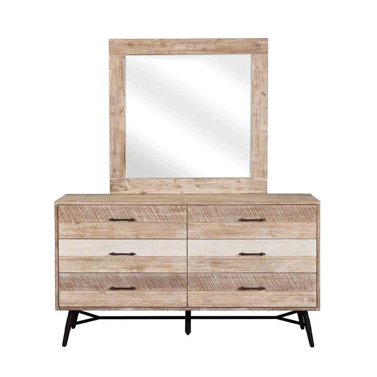 4-piece Brown Wood Eastern King Bedroom Set Q7777
