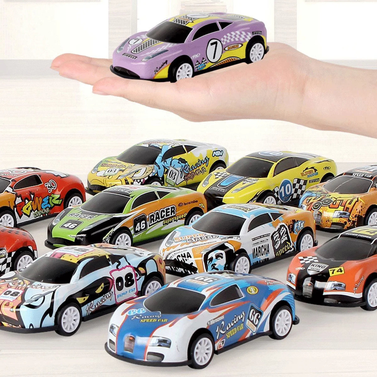 30Pcs Pull Back Toy Cars, Mini Die-Cast Race Cars Vehicles Bulk U535619